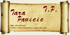 Tara Pavičić vizit kartica